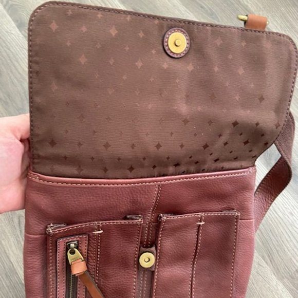 Fossil LEATHER crossbody bag - Picture 2 of 8